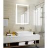 Buy cheap Hotel Luxury Glass Time Display Wall Mounted Lighted Bath Makeup Led Bathroom Smart Mirror from wholesalers