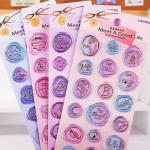 Custom Brand LOGO Transparent Sealing Wax Stickers 3D Foil Stamping For Packing