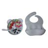 Buy cheap Food Plate Baby Dinnerware Silicone Feeding Set Customized Sizes Grey Bear Shape 3Pcs from wholesalers