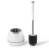 Buy cheap Toilet Brush And Holder Set Silicone Bristles With Tweezers Pink from wholesalers