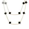 Buy cheap Van Cleef & Arpels Alhambra long necklace 14 motifs Yellow gold Onyx Necklace from wholesalers