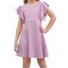 Buy cheap Girl's Flutter Sleeve Stretchy A-Line Swing Flared Skater Party Dress with Pockets for 4-12 Years Kids Skirt Dresses from wholesalers