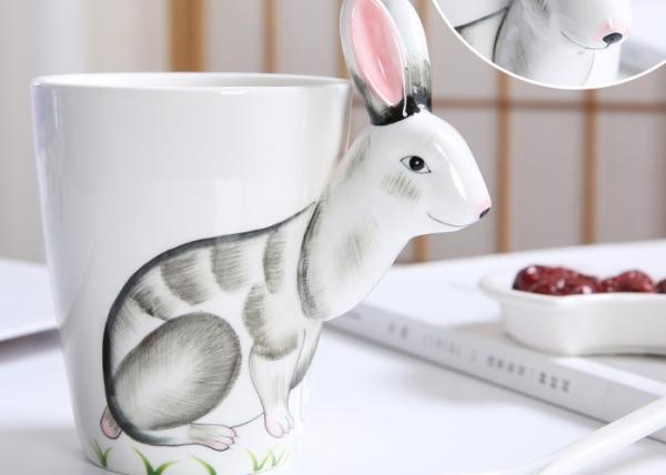 Buy cheap Cartoon Rabbit Hand Painted 450ml Heat Press Mugs from wholesalers