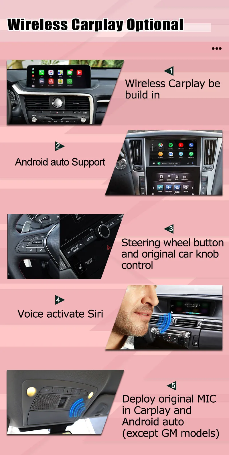 8+128GB Toyota Crown Android Carplay interface 14th gen AWS214 GWS215 S210 powered by Qualcomm