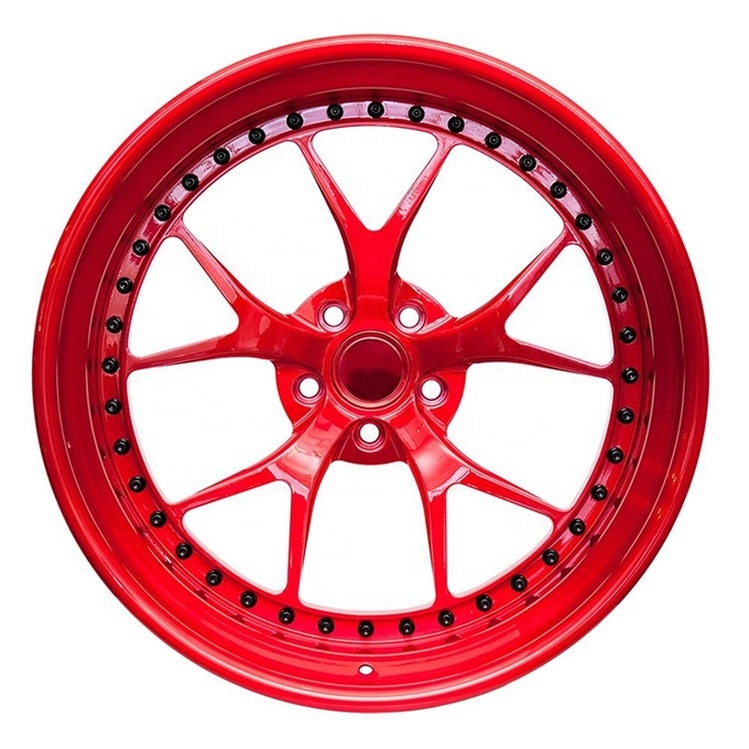 customization deep dish brushed red 18 19 20 2122 Inch 3 piece wheels forged alloy wheels for ferrari Dino 365 GTB