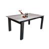 Buy cheap Tempered Glass Square Extension Dining Table 2 Meter HPL Topped Steel Frame from wholesalers