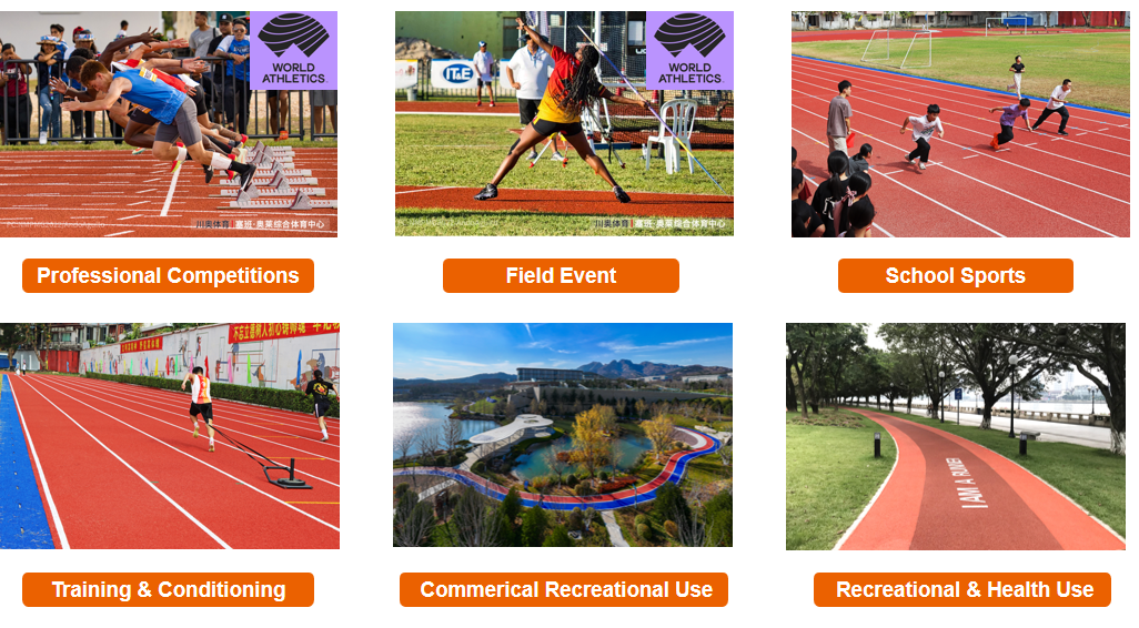 ECO-Friendly Recycled Rubber Athletic Track EPDM Rubber Running Track 400m With Athletic Track Installation