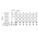 Waterproof Electric Retractable Door 1680mm Height Automatic Collapsible Gate