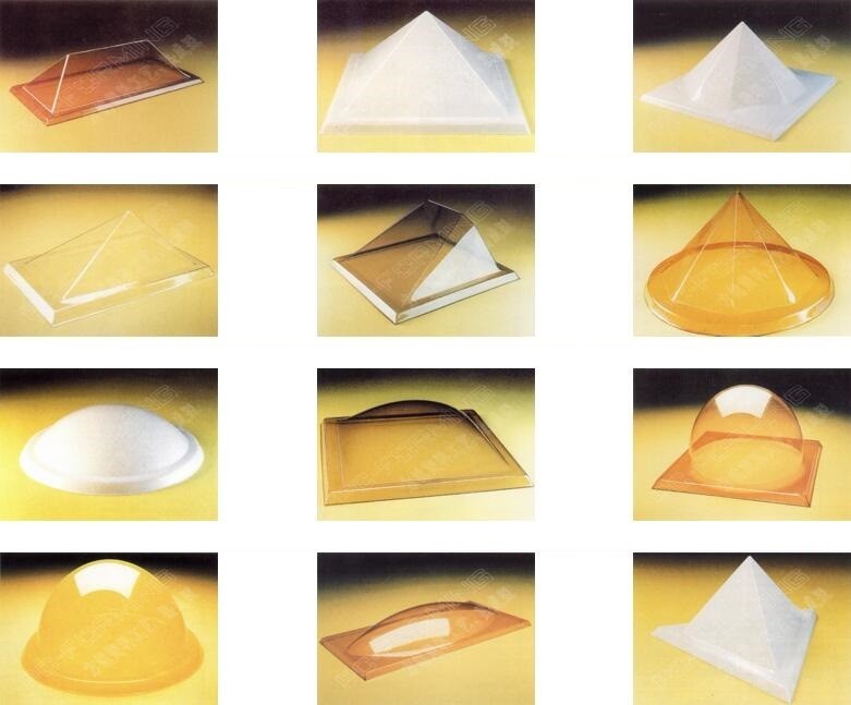 Construction Dome Skylight Roofing PC Sheet 1mm - 30mm Thickness Custom Color