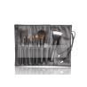 Buy cheap Black Cosmetic Travel Makeup Brush Set With Faux Leather Pouch Bag from wholesalers