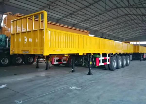 Buy cheap 45FT 4 Axle Drop Side Trailer With 60000kg Payload from wholesalers