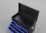 4 Drawers 24 Inch Steel Rolling Tool Cabinet Blue Storage Top Tool Chests