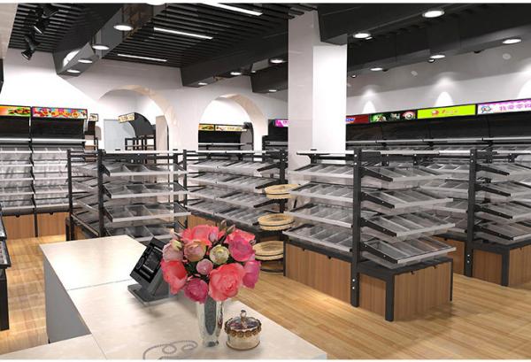 Buy cheap Elegant Convenience Store Fixtures / Snack Display Rack With Strong Metal Frame from wholesalers