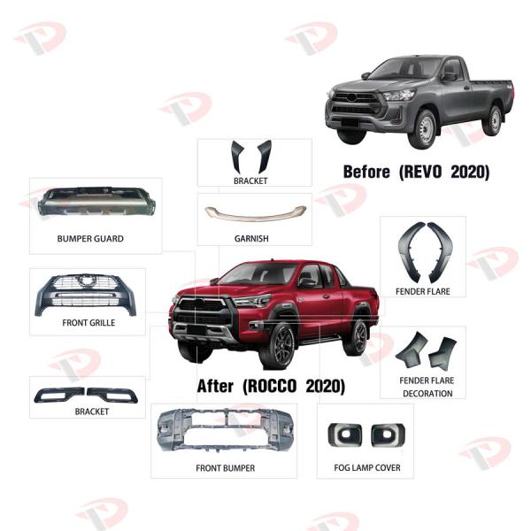 Buy cheap Black TLD 2020 Toyota Hilux Revo 4wd Rocco Body Kit from wholesalers