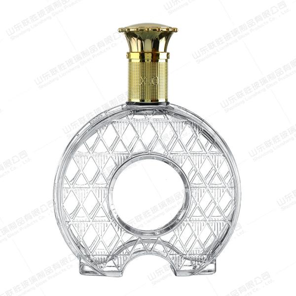 Buy cheap Glass Base Round Copper Coin Style Bottom Whiskey Vodka Bottle 100ml 250ml 500ml 750ml from wholesalers