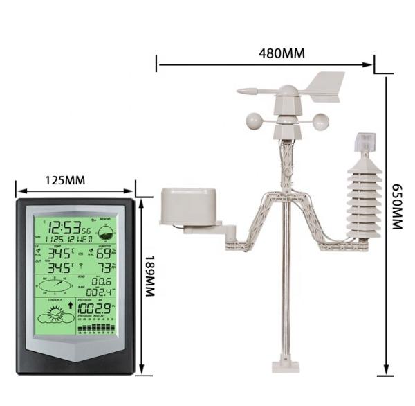 Buy cheap 18.5*12.3*2.3cm Multifunctional Household Weather Station Wind Speed Range Of 0-50m/S from wholesalers