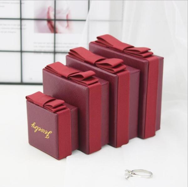 Buy cheap Recycled Paper Jewelry Packaging Box With Ribbon Inner Support from wholesalers