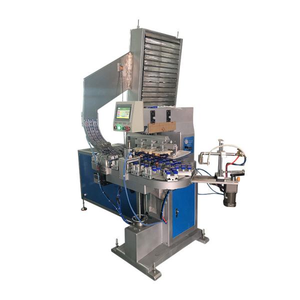 5-7Bar 30mm Plastic Cap Printing Machine Auto Feeding 4 Color Pad Printing