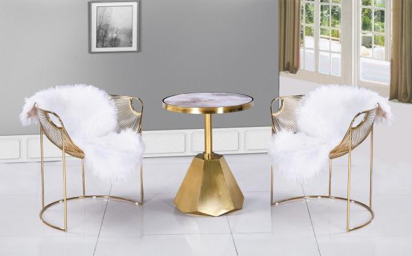 Buy cheap Modern Minimalist 60cm Stainless Steel Marble Coffee Table from wholesalers