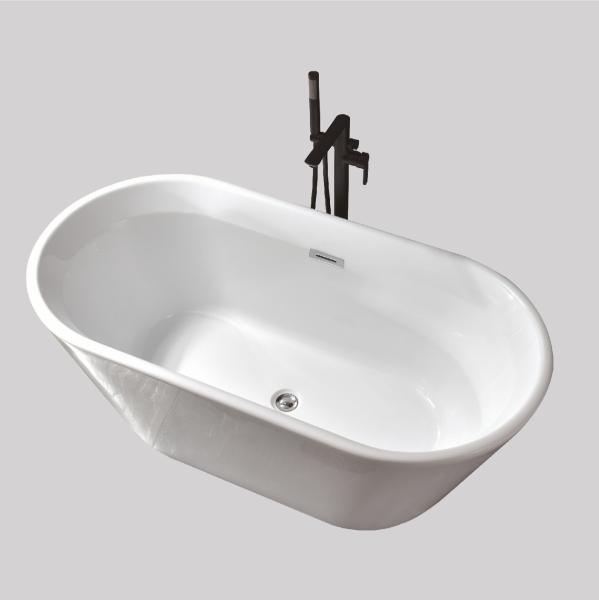 Buy cheap 1700mm Bathroom Whirlpool Soaking Fiberglass Freestanding Tub Bath With Drainer ODM from wholesalers