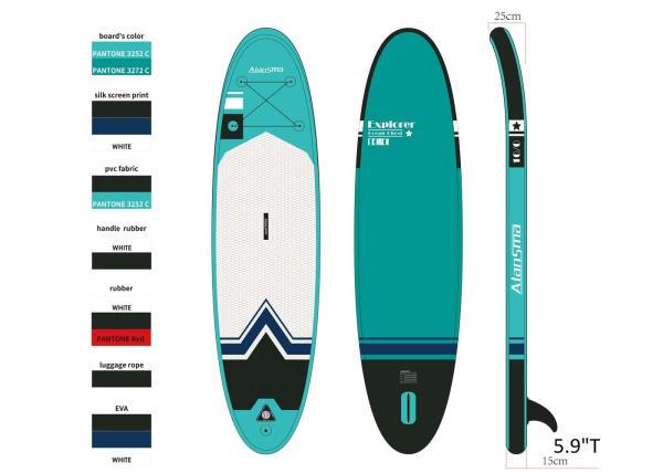 Buy cheap Portable Round 81.2*25*320cm Family Inflatable SUP Paddle Board from wholesalers
