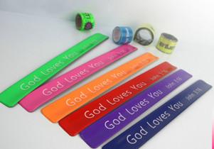 Buy cheap New customed print logo promotional pvc reflective bang crack clap bracelet gifts outdoor from wholesalers