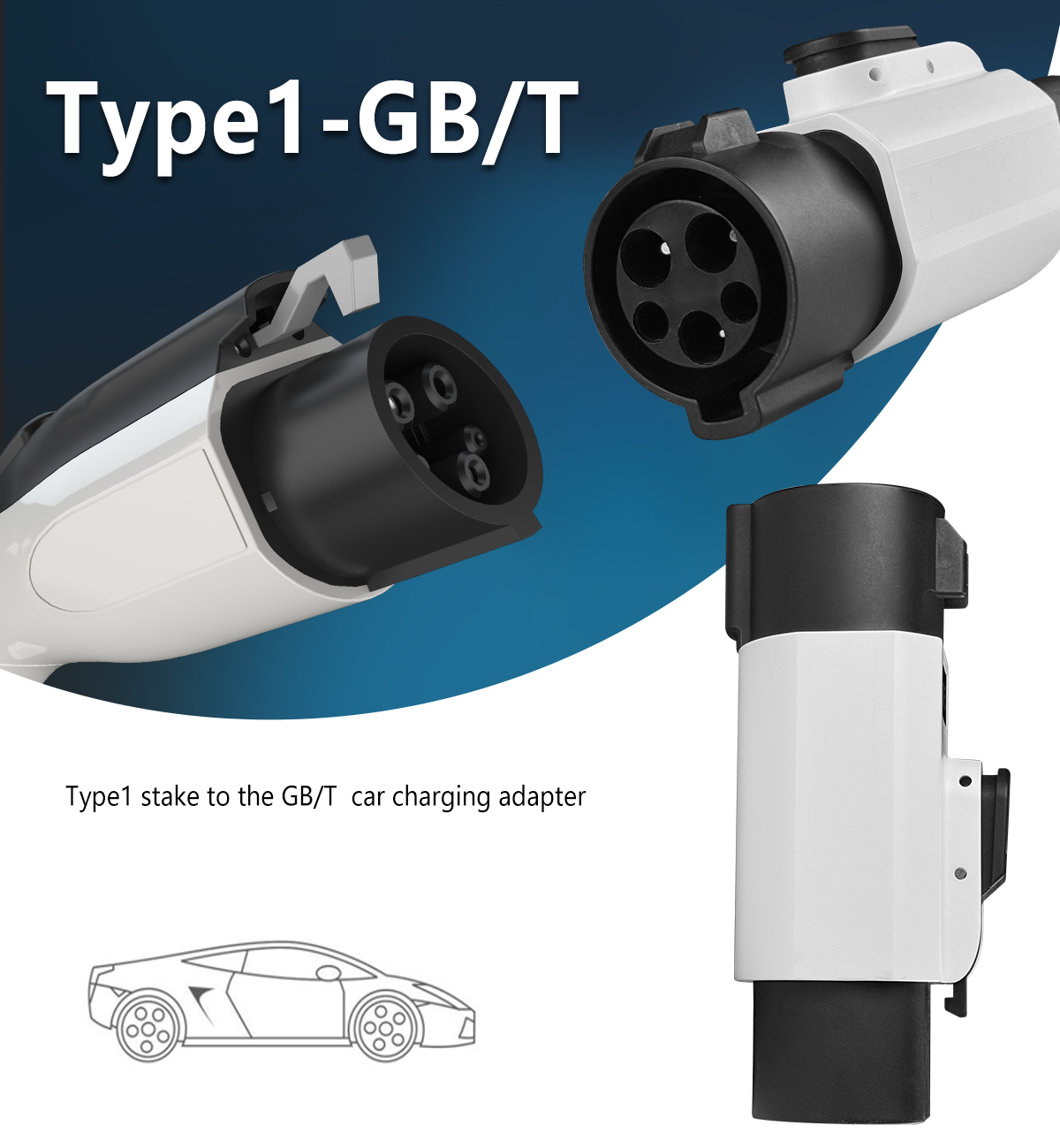 GBT Car EV Charger Convert Purpose for Retrofit/Upgrade Converts Type 1 Charging Pile to gbt EV Charger Adapter 7kw