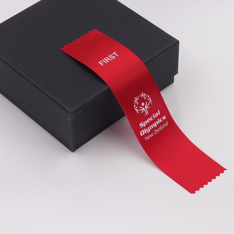 Blue Green Medal Award Ribbon Polyester Satin Custom Medal Ribbons