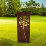 Decorative Garden Laser Cut Corten Steel Panels Dandelion Patterns ISO9001