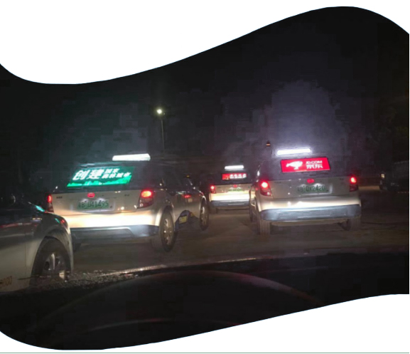 V140° View Angle High Transparent Advertising LED Display For Taxi Car Bus Rear Window