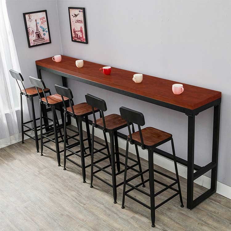 6.2 Inch Red Vintage Coffee Bar Table Portable Melamine Scratch Resistant