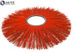 10" 25" Bobcat Sweeper Brush Flat Wafer Flat Ring Sweeper Broom Brushes PP Steel