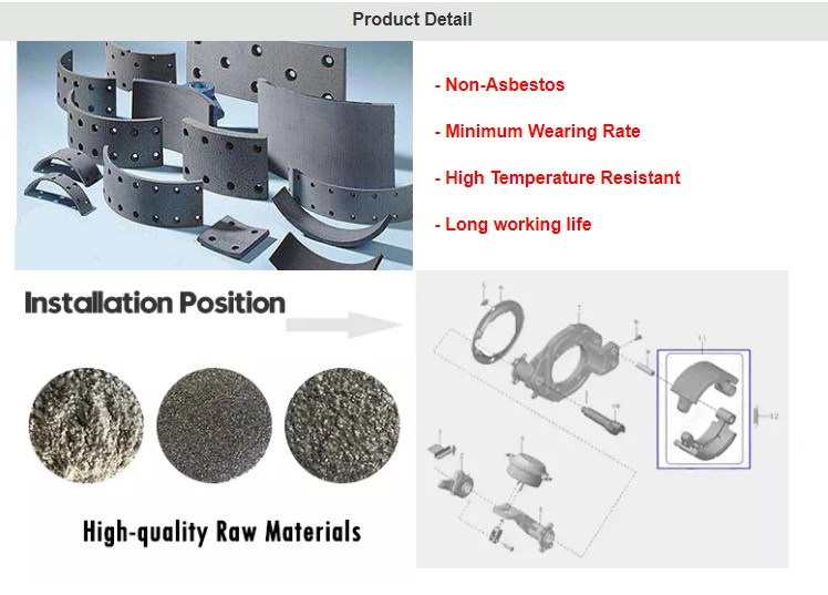 100% Benching Test Vehicle Brake Linings Emark Quality Standard