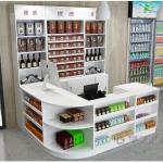Small Supermarket Checkout Counter With Display 900×300×1950mm