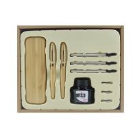 Buy cheap Bamboo Wood Business Stationery Set Natural Color Roller Ball Pen Fountain Pen product