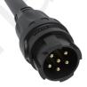 Buy cheap 6pin Black M19 Waterproof Connector 15A Solder Overmolded Aluminum Alloy Shell Nylon IP67 from wholesalers