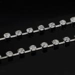 Copper Pearl And Rhinestone Necklace Inlaid 5.89MM Round Diamond OEM