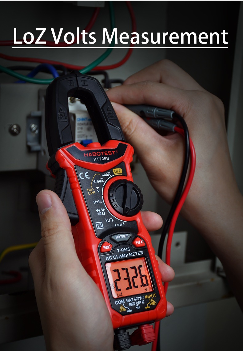 RoHS 600V 600A 6000 Counts 10nF Digital Clamp Meters