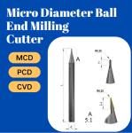 Micro Diameter Ball End Milling Cutter Electronic CVD Diamond Cutting Tool