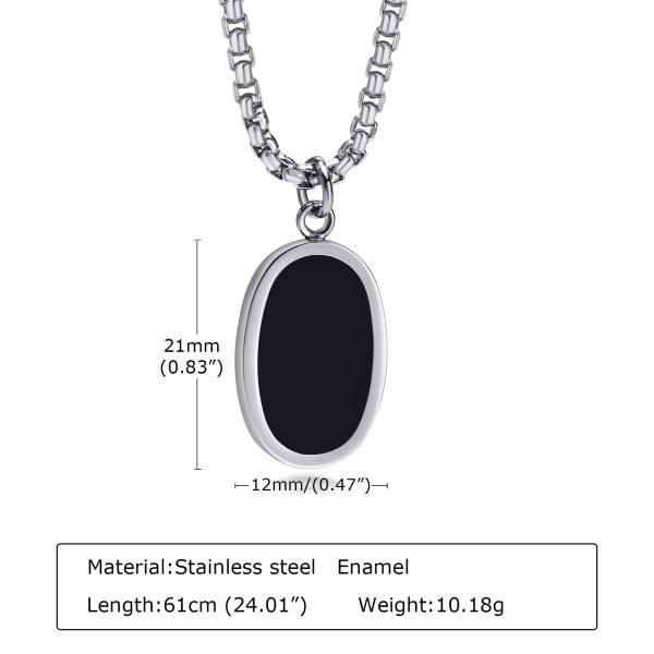 Buy cheap Stainless Steel Link Chain Pendant for Men Simple Oval Design from wholesalers
