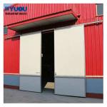 Manual Heavy Duty Sliding Doors Industrial Exterior Metal EPDM 28m/s Windproof