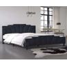 Buy cheap Special Shape Upholstered Bed Frame Modern King Size Black PU Leather from wholesalers