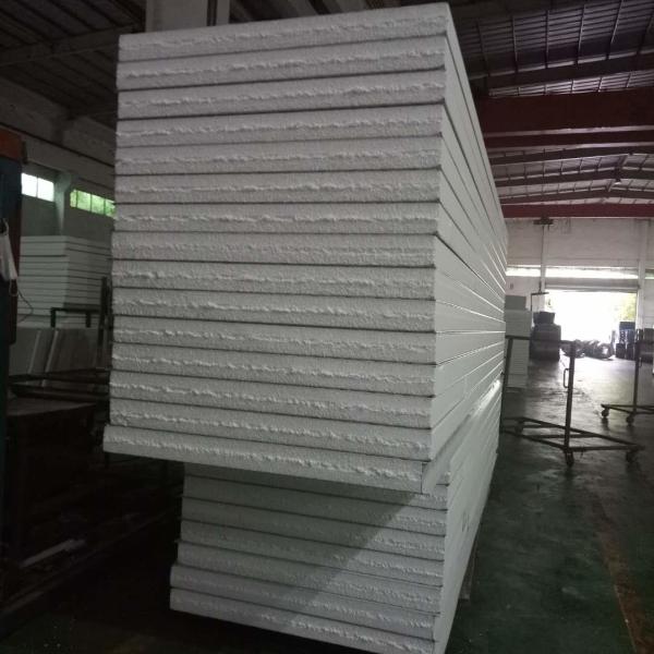 Buy cheap grey white EPS sandwich waterproof wall panels 1150-100-0.376mm for prefab buildings from wholesalers