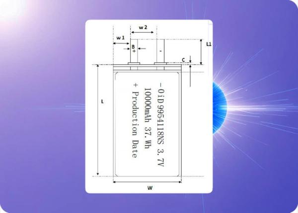 Buy cheap Customized 4C Lipo Battery 3.7V 10000mah Lipo Battery 400 Cycles OiD9954118NS-10000 from wholesalers