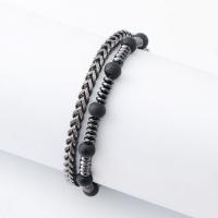Buy cheap Unique Gallstone Embellishment Men's Stainless Bracelet for Comfortable All-Day product
