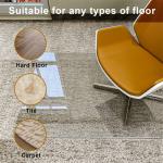 Industrial Transparent Tempered Glass Chair Mats for Home Office Floor