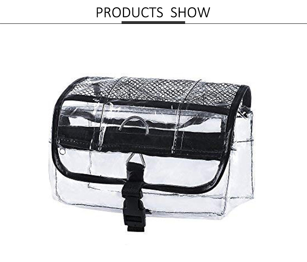 3 Zipper Compartments Clear PVC Travel Cosmetic Bags