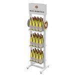 Double Sided Wine Display Stand Grocery Solid Wood Display Stand For Tequila