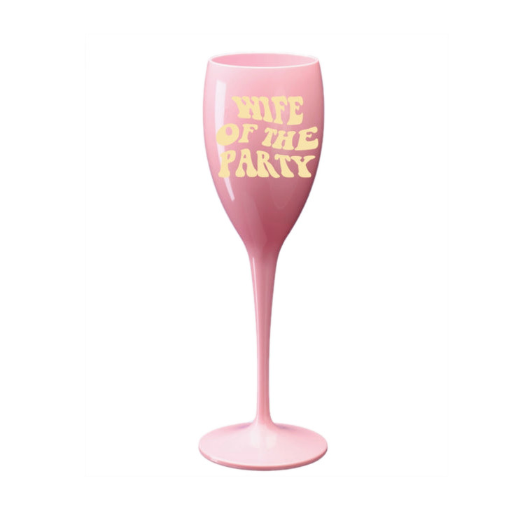 Classic 6oz Pink Plastic Champagne Glasses Veuve Clicquot Yellow Champagne Flutes