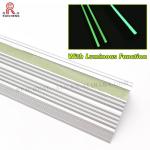 Luminous 6063 Aluminium Staircase Nosing Anti Slip Ceramic Protector Gold Edging